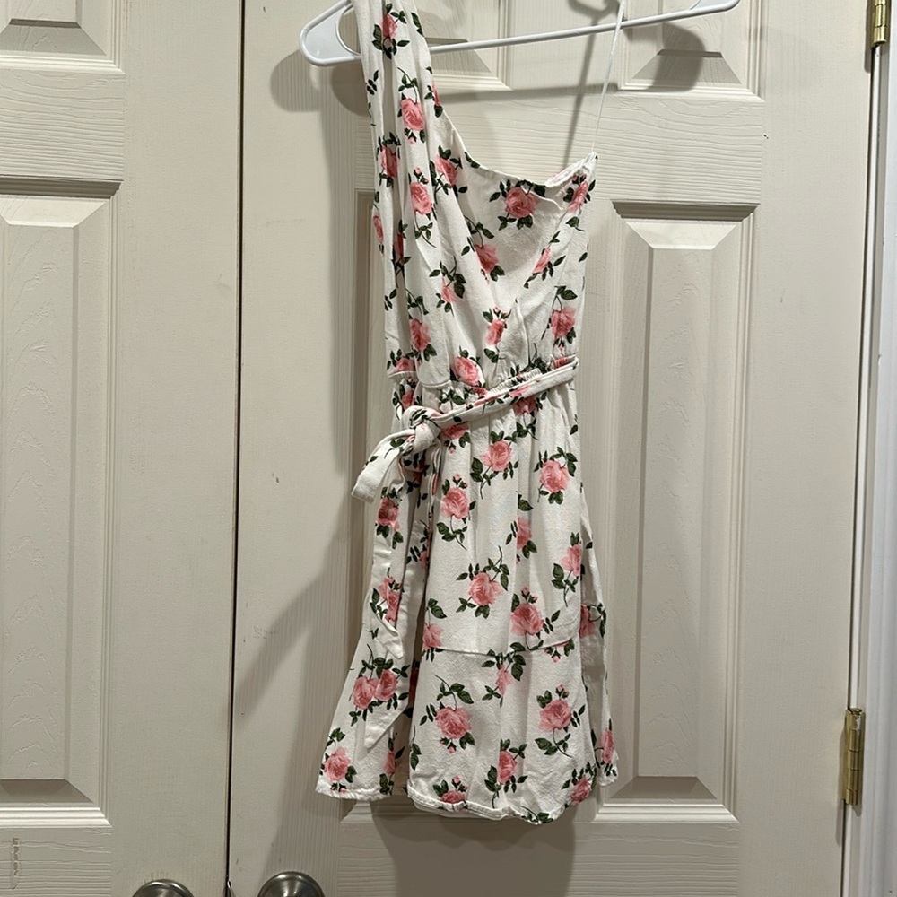 Floral one sided dress - XS